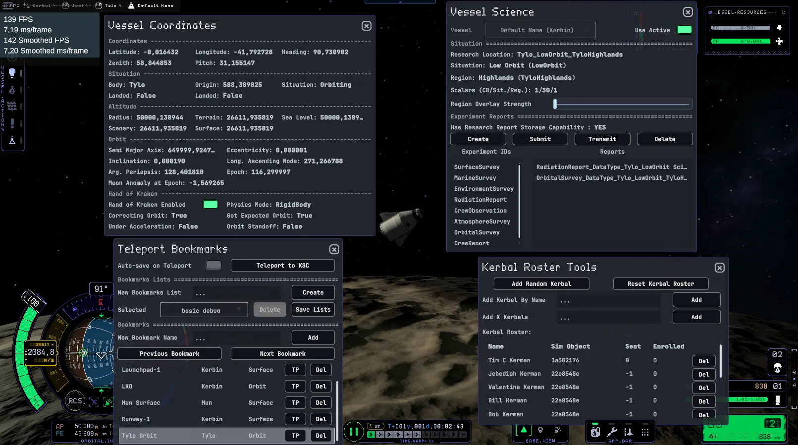 Expanded debug tools