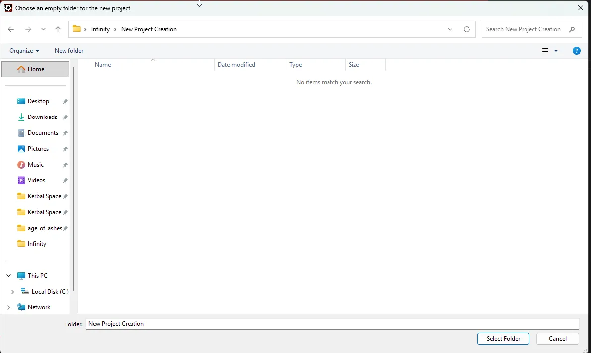 Folder picker