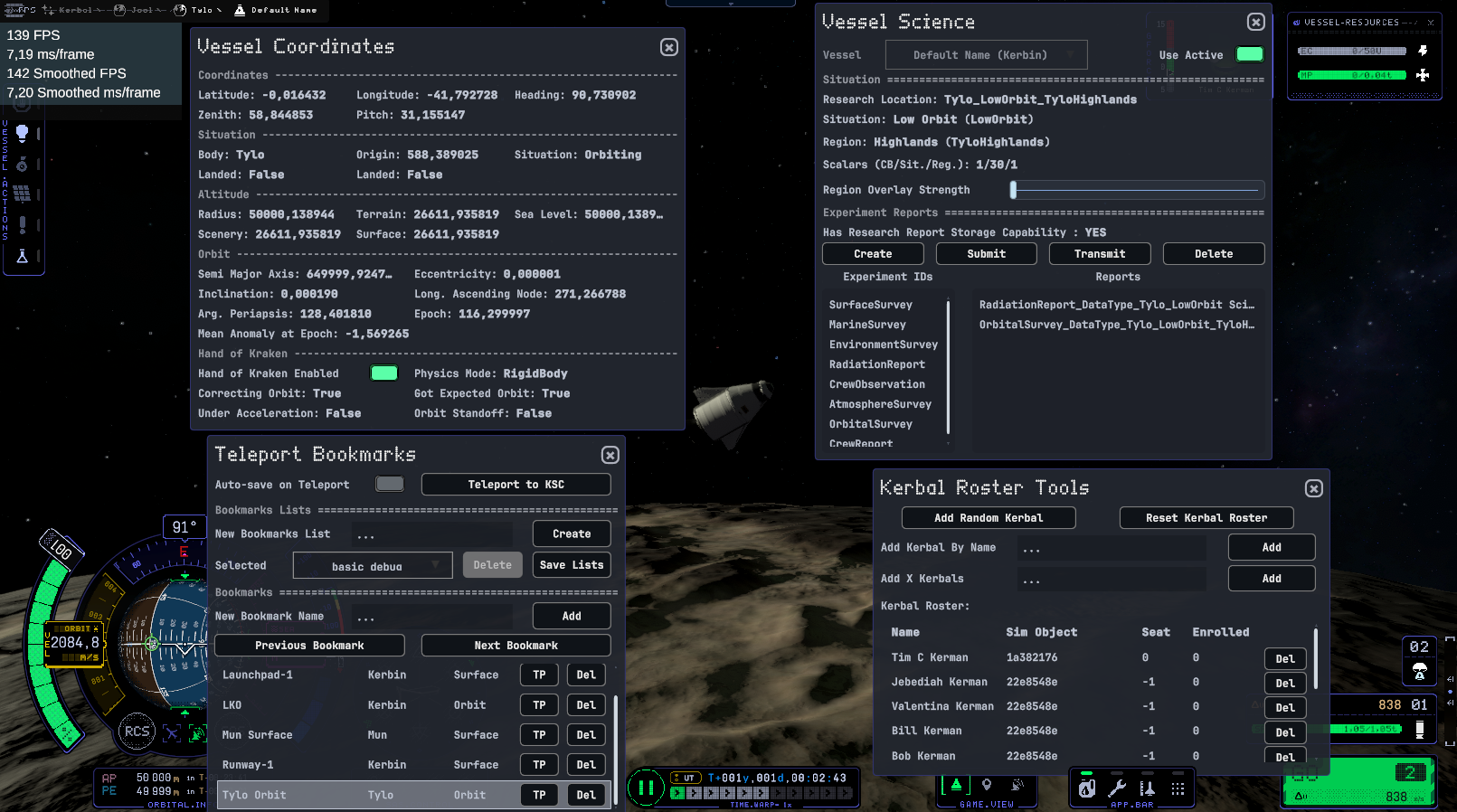 Expanded debug tools