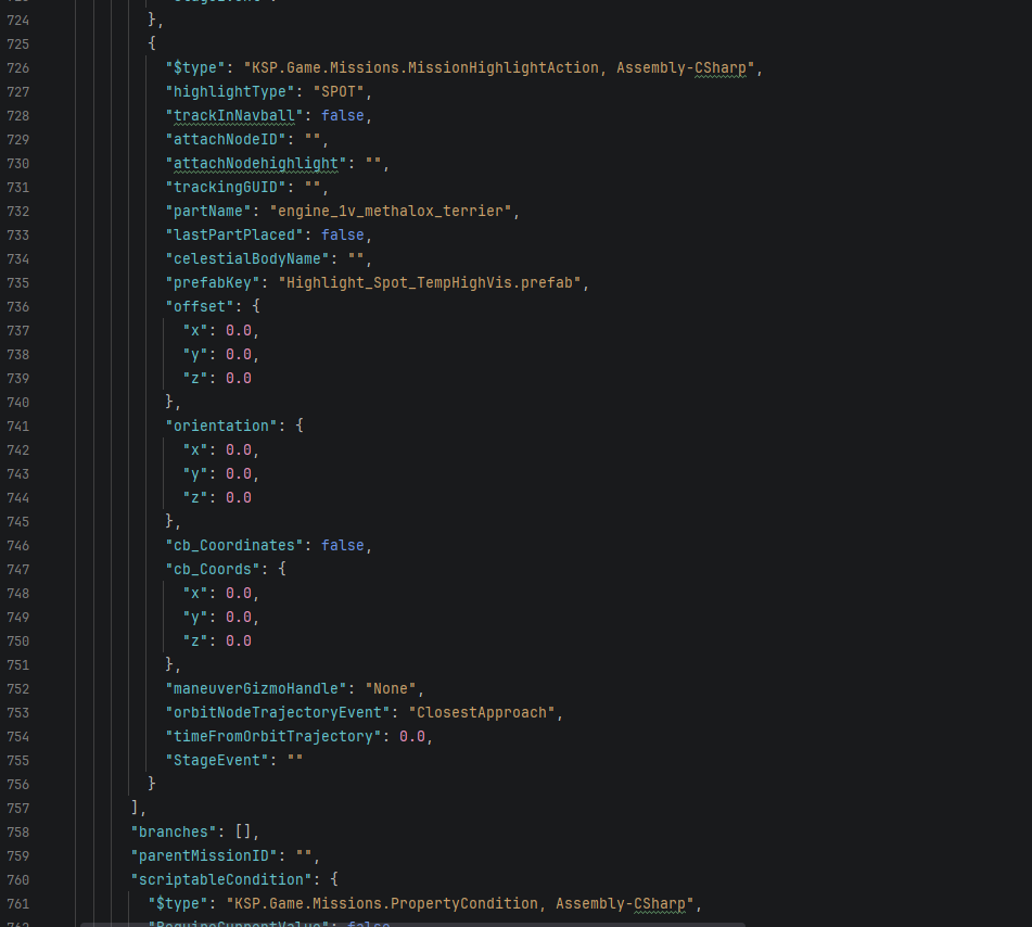 Raw Mission JSON, very hard to read/edit