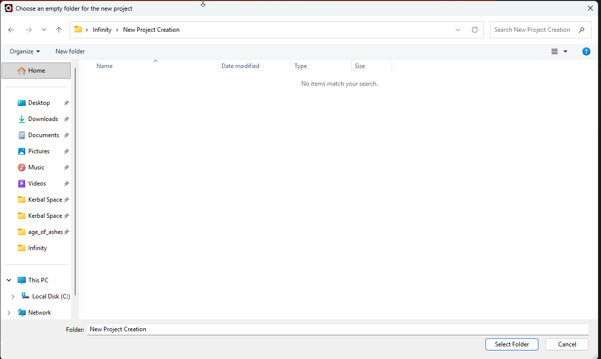 Folder picker